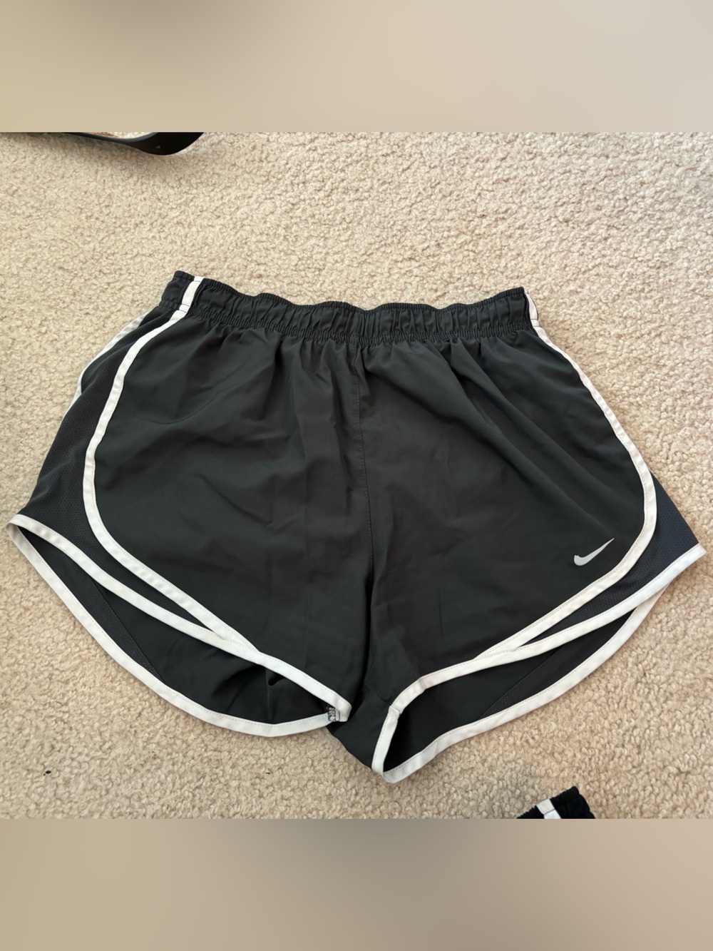Nike Black Athletic Shorts with White Trim